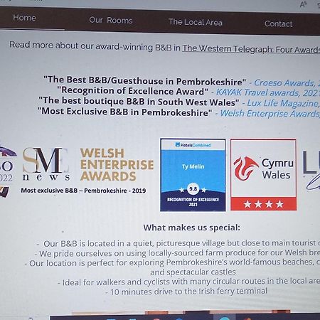 Ty Melin Bed & Breakfast Pembroke Dock Eksteriør bilde